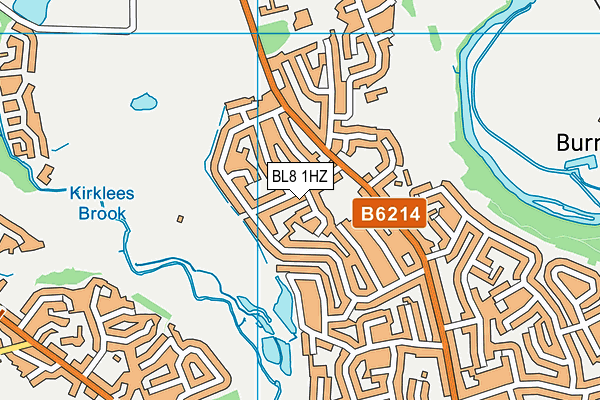 BL8 1HZ map - OS VectorMap District (Ordnance Survey)