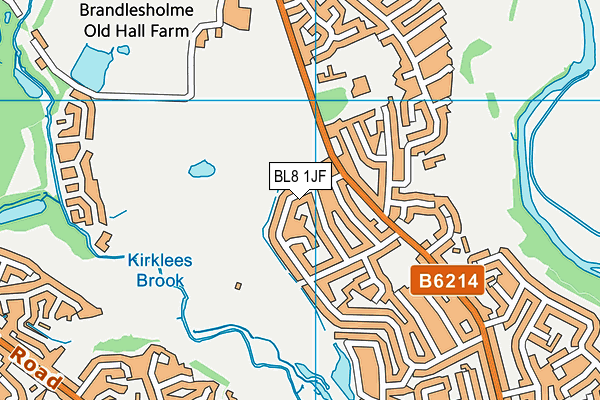 BL8 1JF map - OS VectorMap District (Ordnance Survey)