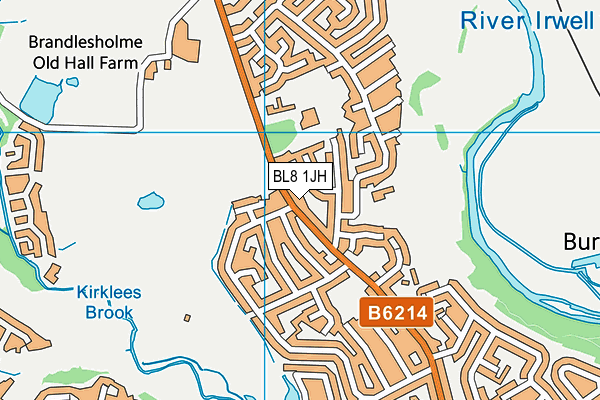 BL8 1JH map - OS VectorMap District (Ordnance Survey)