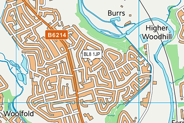 BL8 1JP map - OS VectorMap District (Ordnance Survey)