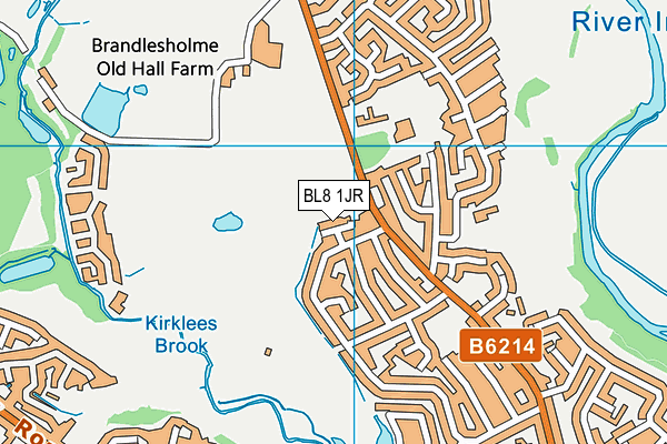 BL8 1JR map - OS VectorMap District (Ordnance Survey)