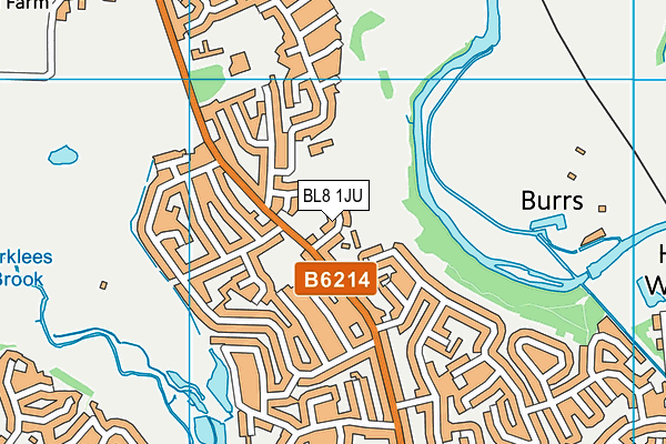 BL8 1JU map - OS VectorMap District (Ordnance Survey)