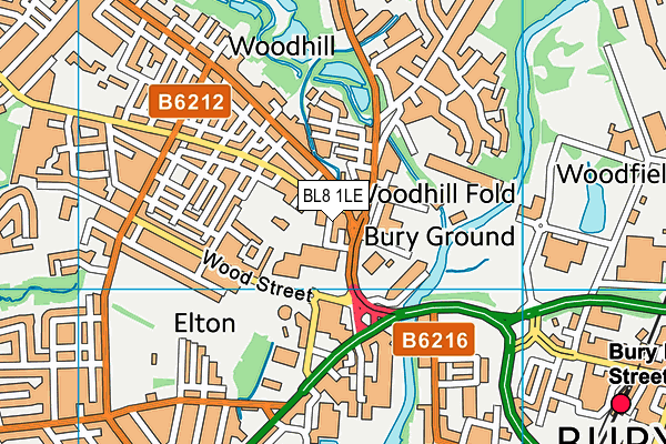 BL8 1LE map - OS VectorMap District (Ordnance Survey)