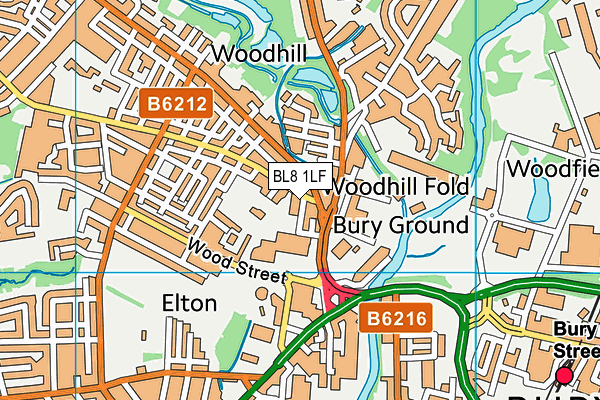 BL8 1LF map - OS VectorMap District (Ordnance Survey)