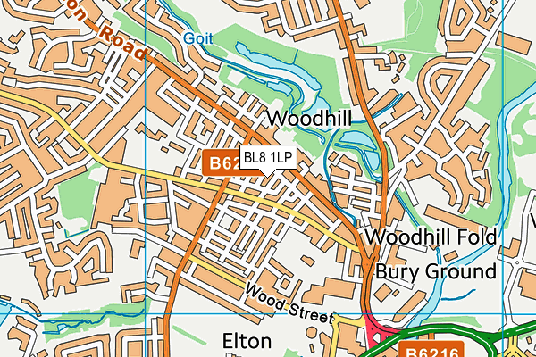 BL8 1LP map - OS VectorMap District (Ordnance Survey)