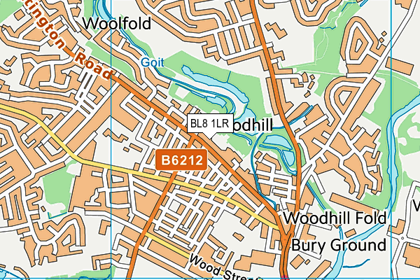 BL8 1LR map - OS VectorMap District (Ordnance Survey)