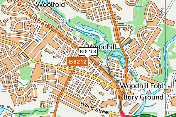BL8 1LS map - OS VectorMap District (Ordnance Survey)