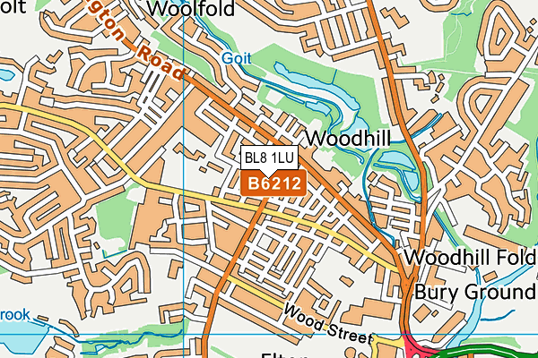 BL8 1LU map - OS VectorMap District (Ordnance Survey)