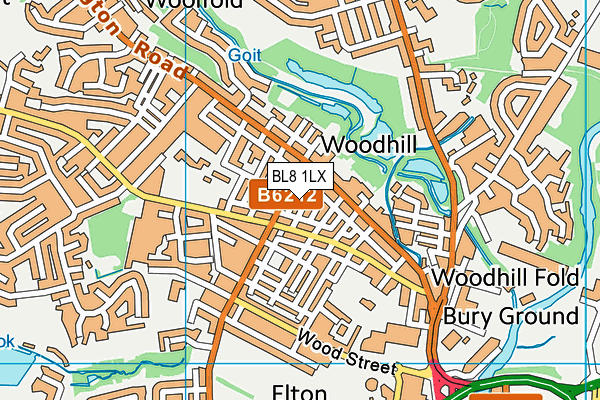 BL8 1LX map - OS VectorMap District (Ordnance Survey)