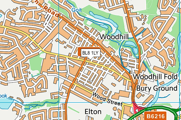 BL8 1LY map - OS VectorMap District (Ordnance Survey)