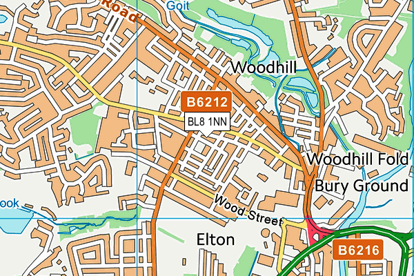 BL8 1NN map - OS VectorMap District (Ordnance Survey)