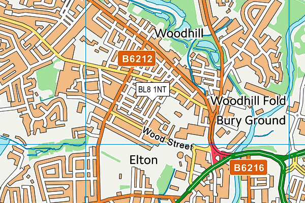 BL8 1NT map - OS VectorMap District (Ordnance Survey)