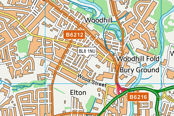 BL8 1NU map - OS VectorMap District (Ordnance Survey)