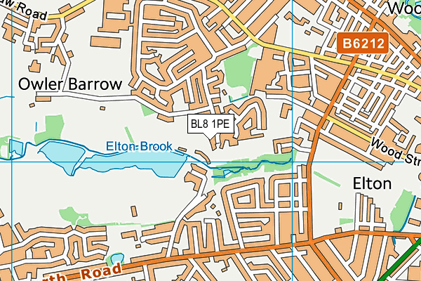 BL8 1PE map - OS VectorMap District (Ordnance Survey)