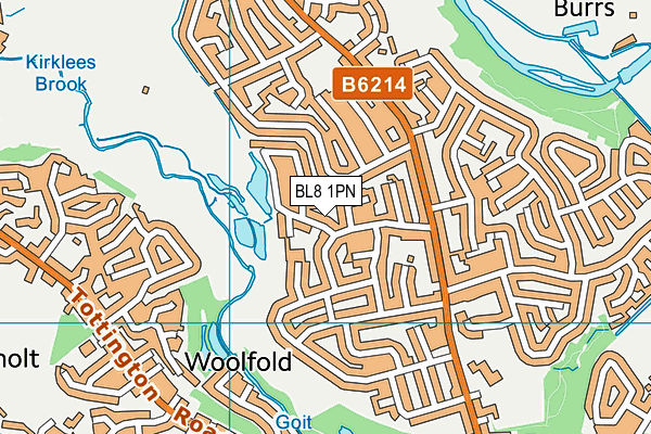 BL8 1PN map - OS VectorMap District (Ordnance Survey)