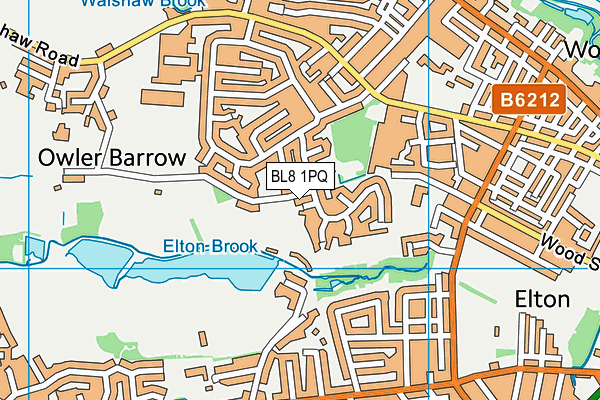 BL8 1PQ map - OS VectorMap District (Ordnance Survey)