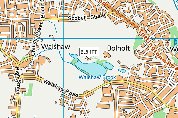 BL8 1PT map - OS VectorMap District (Ordnance Survey)