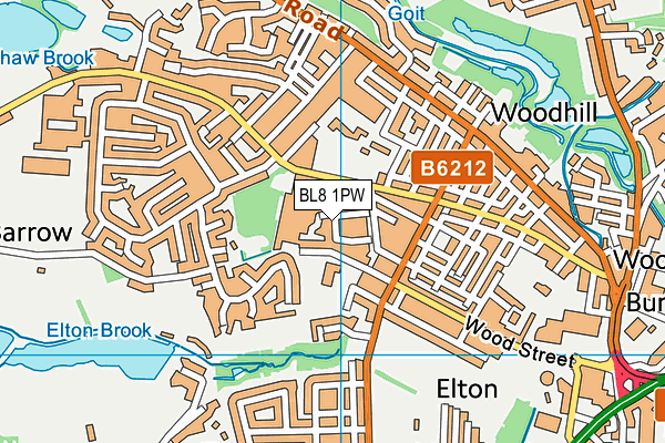 BL8 1PW map - OS VectorMap District (Ordnance Survey)