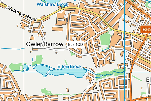 BL8 1QD map - OS VectorMap District (Ordnance Survey)