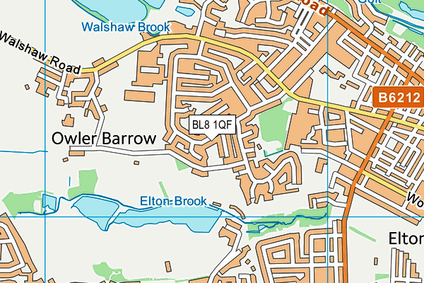 BL8 1QF map - OS VectorMap District (Ordnance Survey)