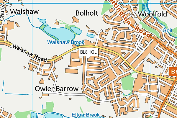 BL8 1QL map - OS VectorMap District (Ordnance Survey)