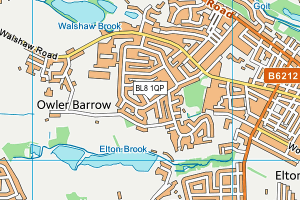 BL8 1QP map - OS VectorMap District (Ordnance Survey)