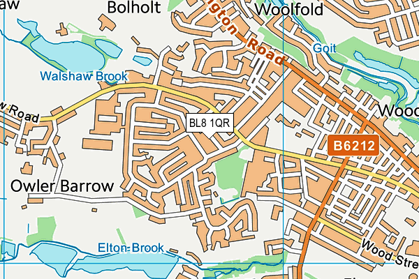 BL8 1QR map - OS VectorMap District (Ordnance Survey)