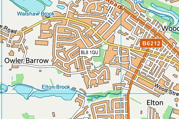 BL8 1QU map - OS VectorMap District (Ordnance Survey)