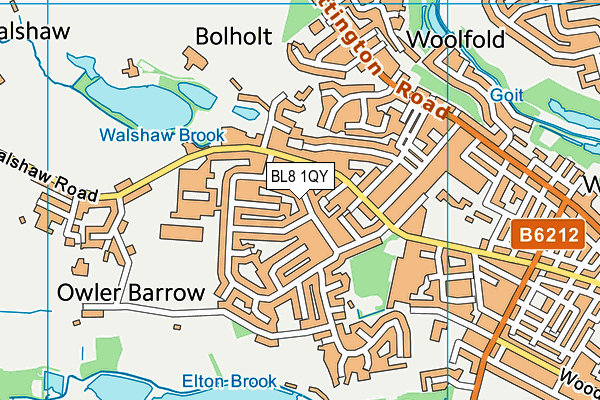 BL8 1QY map - OS VectorMap District (Ordnance Survey)