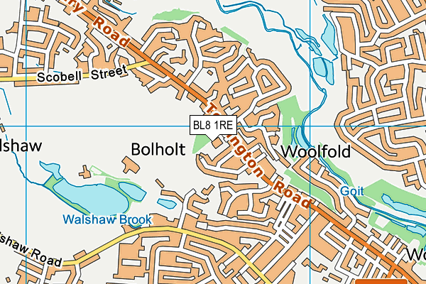 BL8 1RE map - OS VectorMap District (Ordnance Survey)