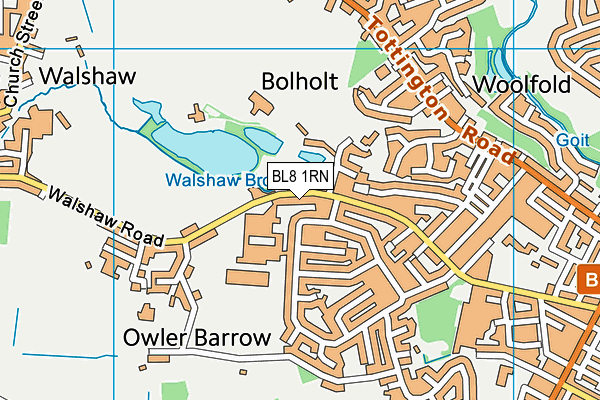 Elton High School map (BL8 1RN) - OS VectorMap District (Ordnance Survey)