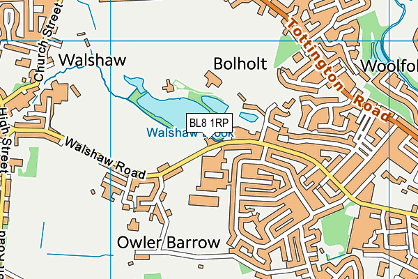 BL8 1RP map - OS VectorMap District (Ordnance Survey)
