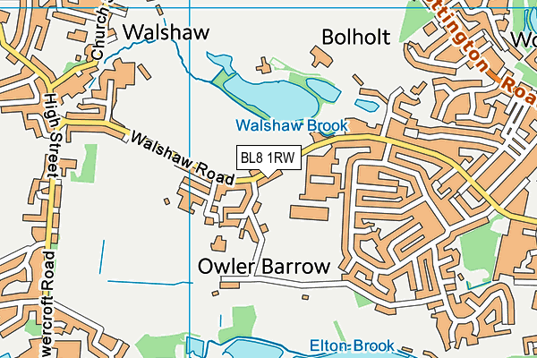 BL8 1RW map - OS VectorMap District (Ordnance Survey)