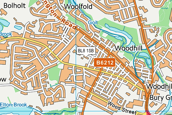 Elton Community Primary School map (BL8 1SB) - OS VectorMap District (Ordnance Survey)