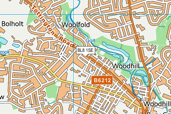 BL8 1SE map - OS VectorMap District (Ordnance Survey)