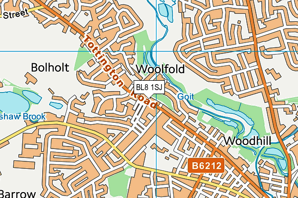 BL8 1SJ map - OS VectorMap District (Ordnance Survey)