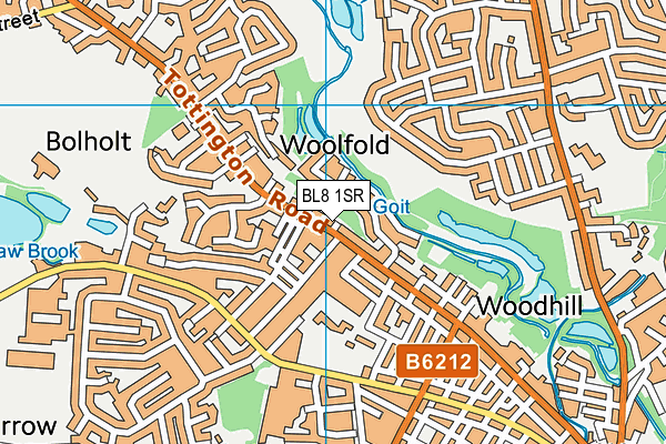 BL8 1SR map - OS VectorMap District (Ordnance Survey)