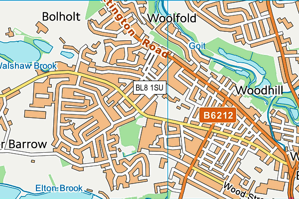 BL8 1SU map - OS VectorMap District (Ordnance Survey)