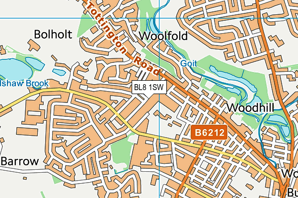 BL8 1SW map - OS VectorMap District (Ordnance Survey)