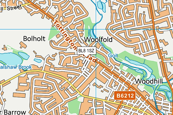 BL8 1SZ map - OS VectorMap District (Ordnance Survey)