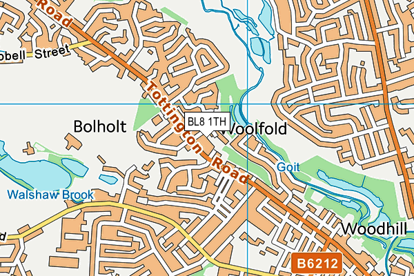 BL8 1TH map - OS VectorMap District (Ordnance Survey)