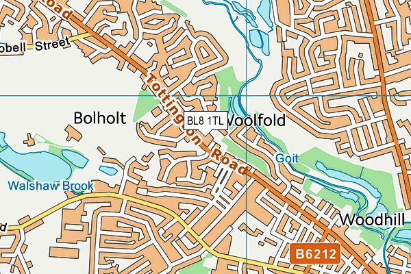 BL8 1TL map - OS VectorMap District (Ordnance Survey)