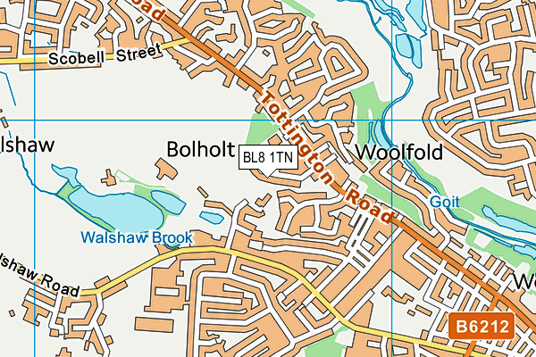 BL8 1TN map - OS VectorMap District (Ordnance Survey)