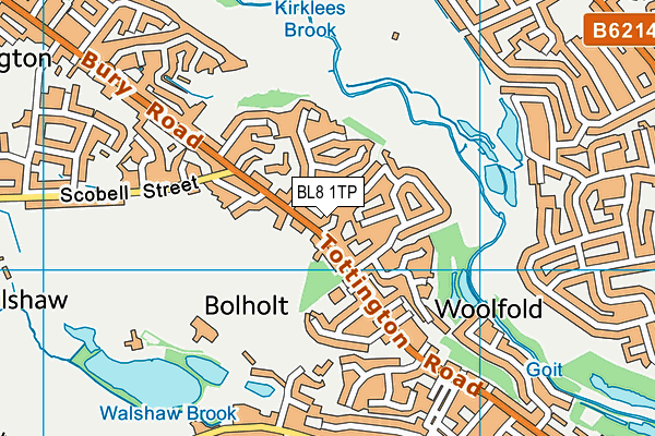 BL8 1TP map - OS VectorMap District (Ordnance Survey)