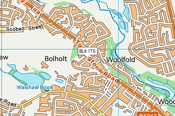 BL8 1TS map - OS VectorMap District (Ordnance Survey)