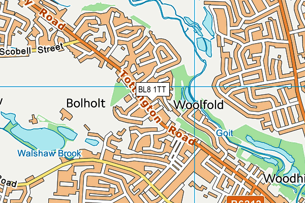 BL8 1TT map - OS VectorMap District (Ordnance Survey)