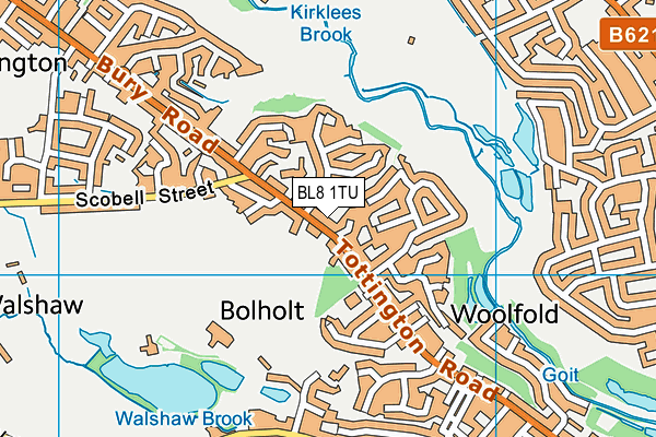 BL8 1TU map - OS VectorMap District (Ordnance Survey)