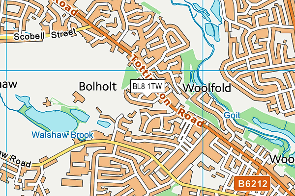 BL8 1TW map - OS VectorMap District (Ordnance Survey)