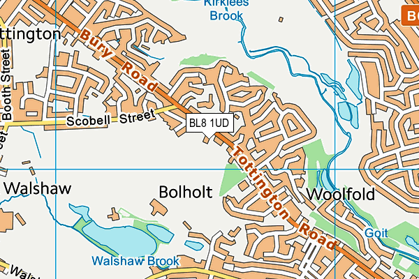BL8 1UD map - OS VectorMap District (Ordnance Survey)