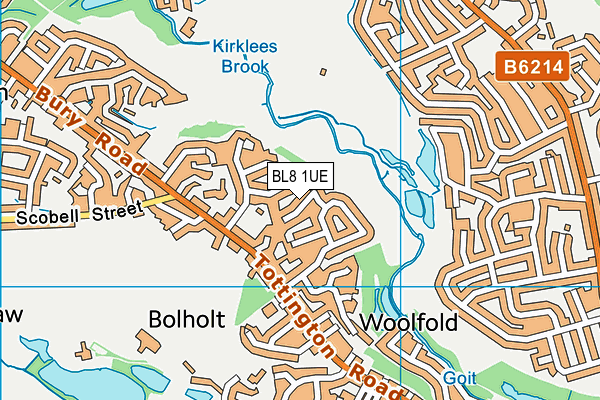BL8 1UE map - OS VectorMap District (Ordnance Survey)